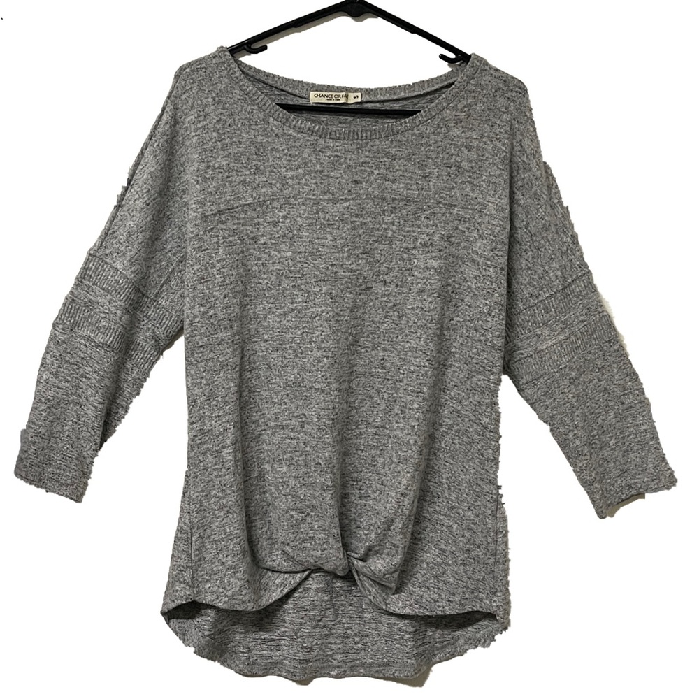 Chance or Fate Gray Crewneck Sweater Small